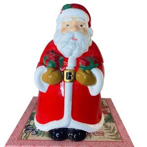Bath and Body Works Ceramic Santa  Cookie Jar Holiday Decor